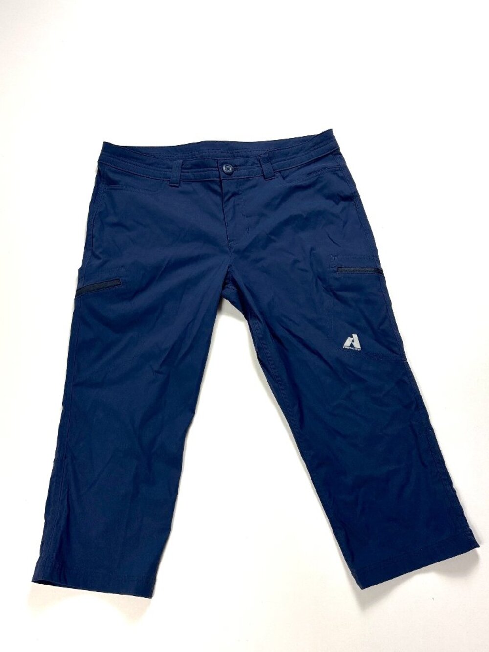 Eddie Bauer Womens WR Guide Capri Pants Blue Sz 10 Zip Pockets